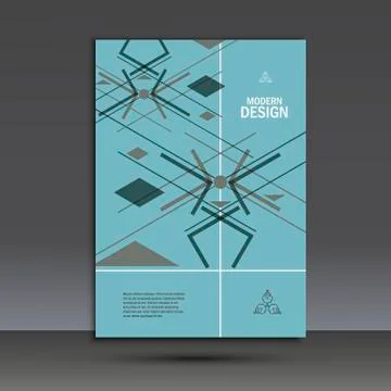 Templates geometric abstract design in A4. Modern vector background Stock Illustration