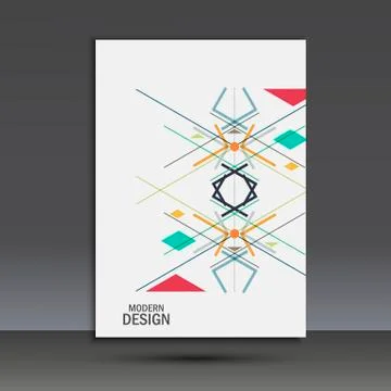Templates geometric abstract design in A4. Modern vector background Stock Illustration
