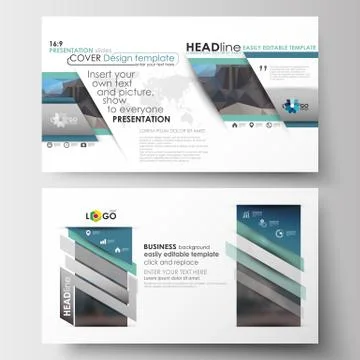Templates in HD size for presentation slides. Easy editable layouts in flat 스톡 일러스트