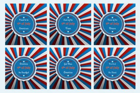 Templates for Independence Day Stock Illustration