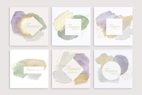 Templates for Instagram posts in an abstract style Stock Illustration
