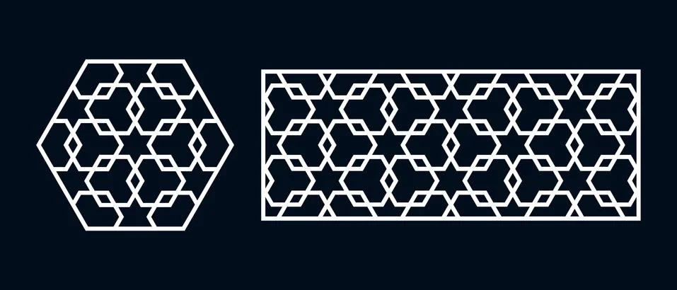 Templates of Islamic pattern Stock Illustration
