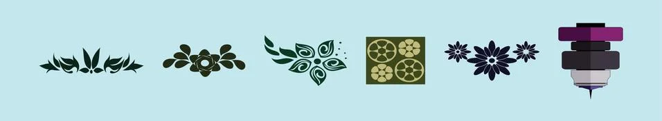 Templates for laser cutting, plotter cutting, printing. Stock Illustration