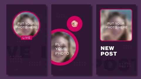 Templates for stories Stock Footage 114486528