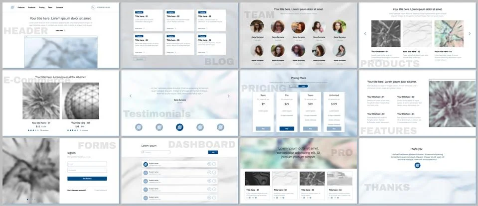 Templates for website design,minimal presentations Stock Illustration