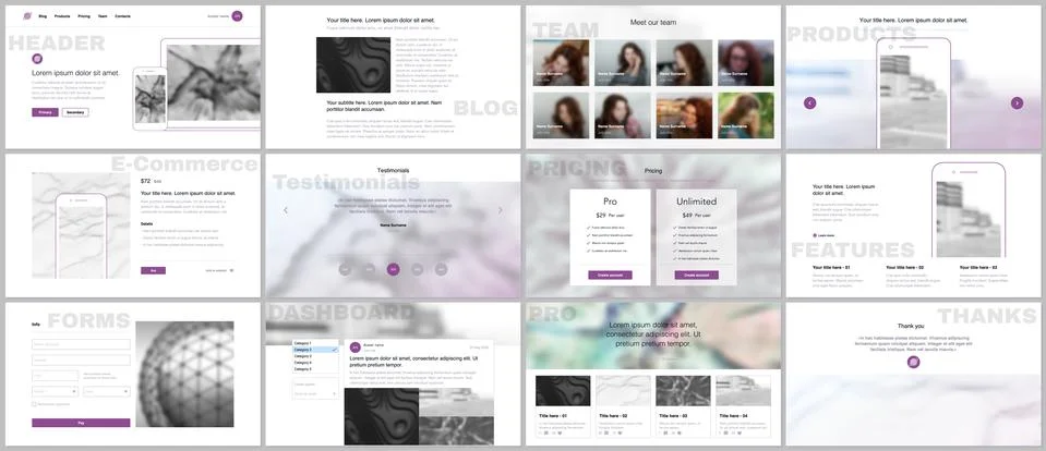 Templates for website design,minimal presentations Stock Illustration