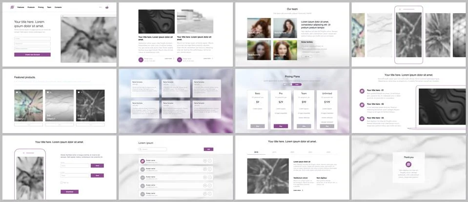 Templates for website design,minimal presentations Stock Illustration