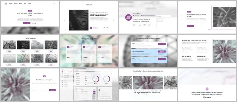 Templates for website design,minimal presentations Stock Illustration