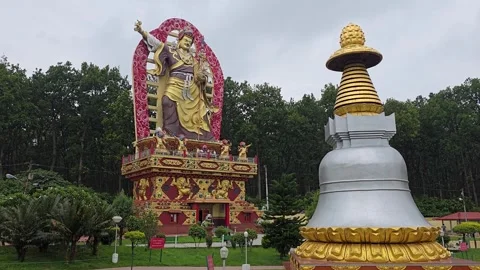 Temple Above the Clouds: Discovering Buddha Peace Stock Footage 317070557