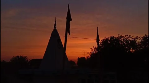Temple against sunset Stock Footage 160156400