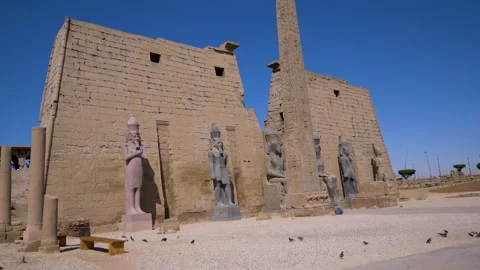 The Temple Of Amon Ra, Luxor, Egypt Video stock 295653118