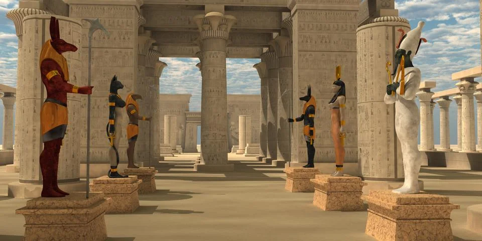 Temple of Ancient Pharaohs 库存插图