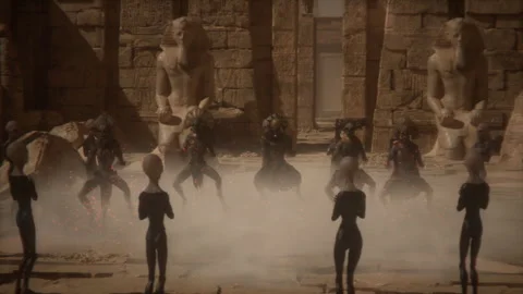 Temple of the Ancients, Mummies' Ritual Dance Stock-Footage 293446030