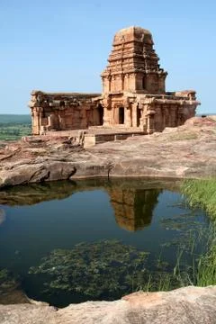 Temple and Reflection Stock Photos