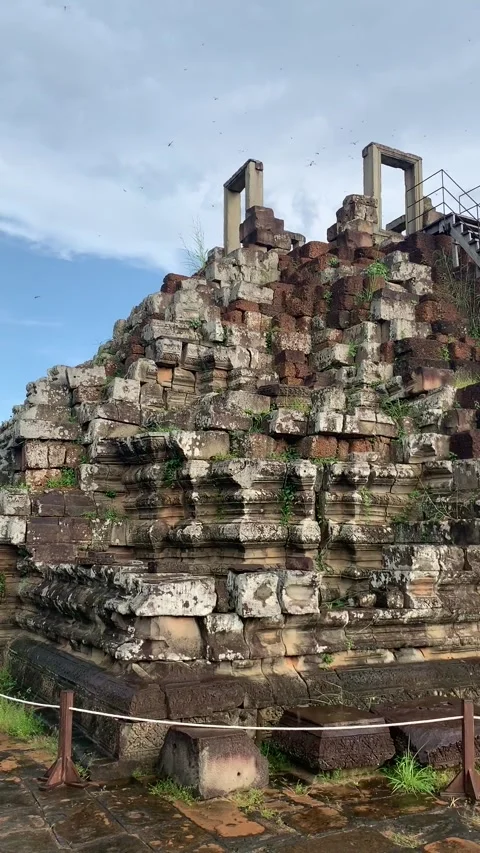 Temple in Angkor Stock Footage 340885725