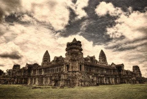 Temple in Ankor Wat Stock Photos