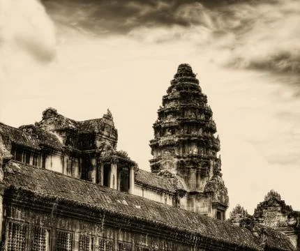 Temple in Ankor Wat Stock Photos