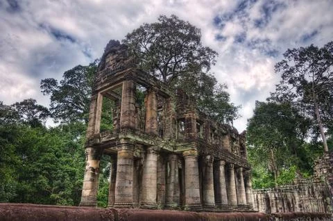 Temple in Ankor Wat Stock Photos