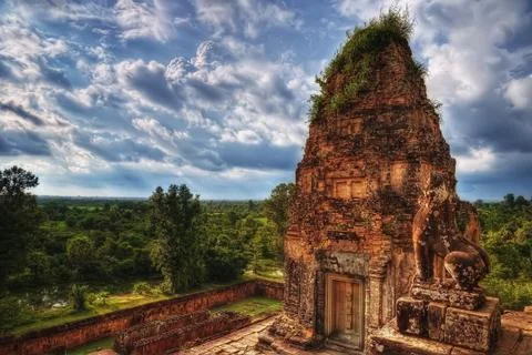 Temple in Ankor Wat Stock Photos