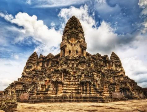 Temple in Ankor Wat Stock Photos