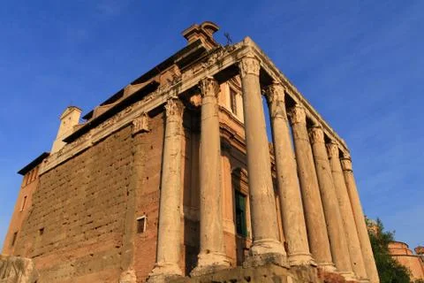 Temple of antoninus Stock Photos