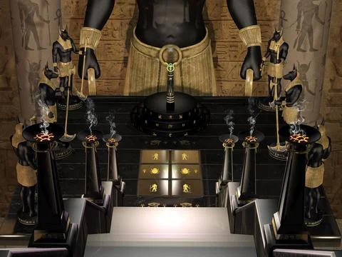 Temple of Anubis Stock Illustration