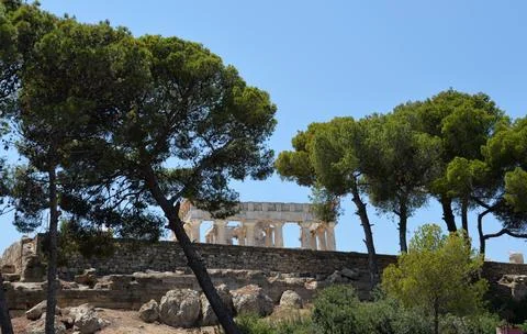 Temple of Aphaia Stock Photos