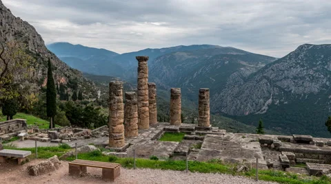 Temple of Apollo at Delphi Stock Footage 52126121