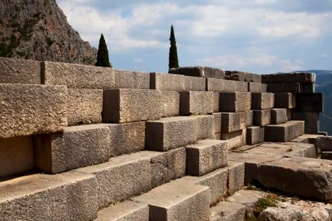 The temple of Apollo, delphi, greece Foto stock
