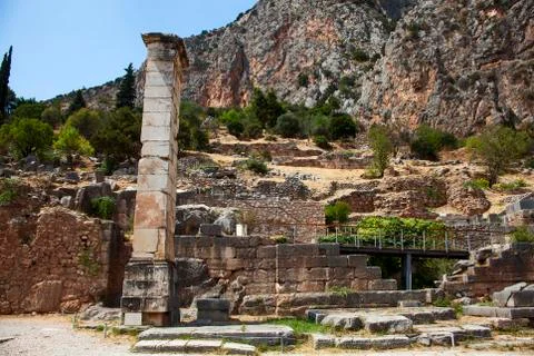The temple of Apollo, delphi, greece 写真素材