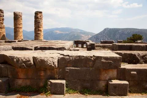The temple of Apollo, delphi, greece 写真素材
