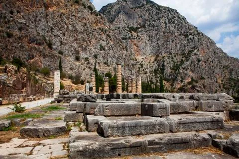 The temple of Apollo, delphi, greece 写真素材