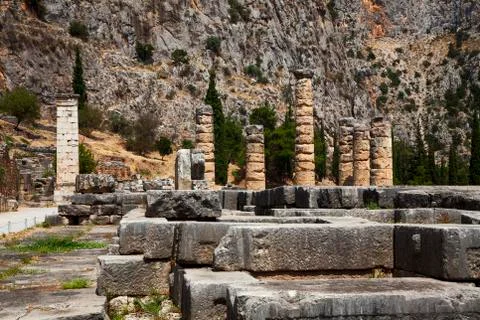 The temple of Apollo, delphi, greece 写真素材