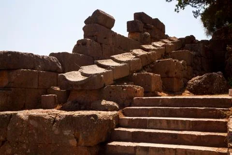 The temple of Apollo, delphi, greece Stock Photos