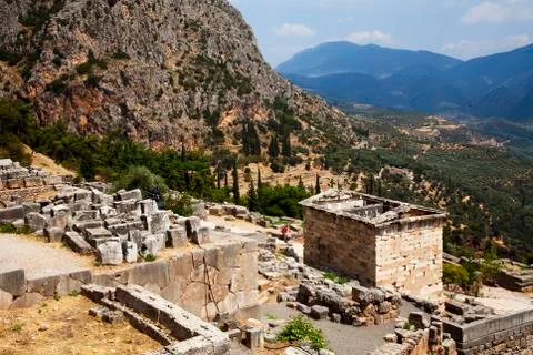 The temple of Apollo, delphi, greece 写真素材