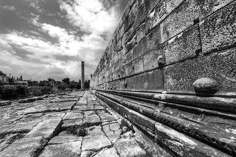 The Temple of Apollo in Didim Stock Photos