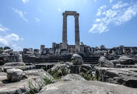 The Temple of Apollo in Didim Foto stock