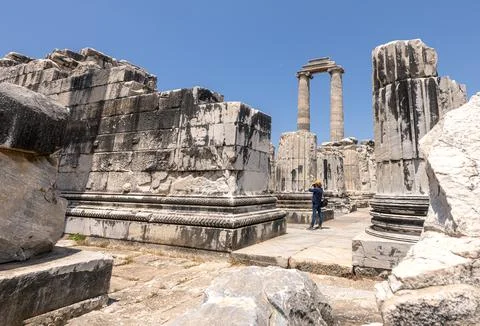 The Temple of Apollo in Didim Stock Photos