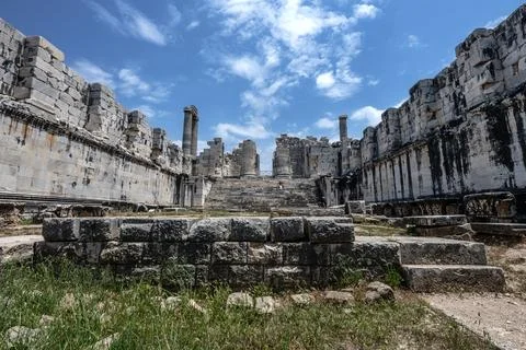 The Temple of Apollo in Didim Stock Photos