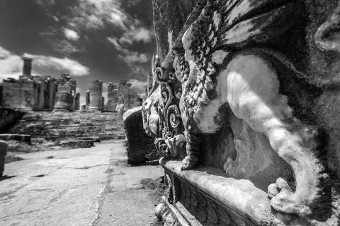 The Temple of Apollo in Didim Stock Photos