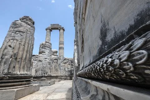 The Temple of Apollo in Didim Stock Photos