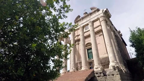 Temple of Apollo - Forum in Rome - Ancient roman ruins Vidéo 130752619