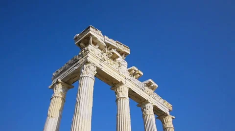 Temple of Apollo ruins in Side, Turkey Stock Footage 32691403