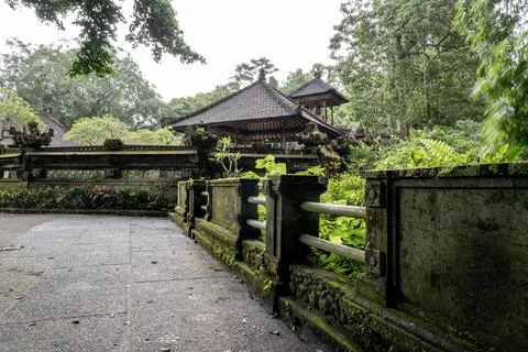 Temple Architecture Inside Ubud Sacred Monkey Forest Stock Photos