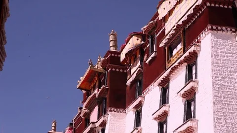 Temple Architecture, Lhasa, Tibet Stock Footage 77991982