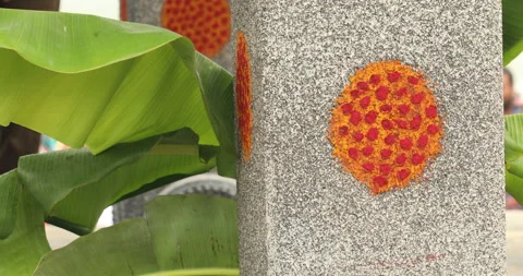 Temple Art work on wall Stock Footage 279139212