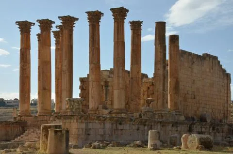Temple of artemis, jerash Stock Photos