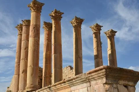 Temple of artemis, jerash Stock Photos