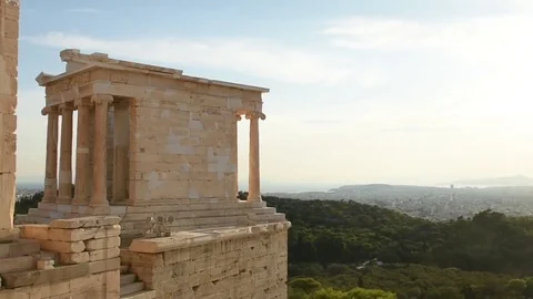 Temple of athena nike Stock Footage 80563887