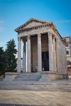 Temple of August in Pula Stock Photos